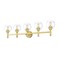 Z-Lite Sutton Vanity, 5-Light, 39.5 In.W x 7 In.L x 10.25 In.H, Brushed Gold/Clear 7502-5V-BG - alternate 7